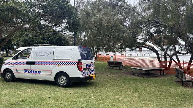 The Paradise Point Parklands swimming enclosure was closed on Monday. Picture: Tahlia Leathart