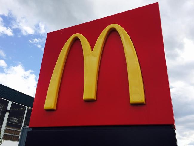 The teen girls were queuing for Macca’s at Warringah Mall when their lower halves were filmed from 50cm away. Picture: Supplied