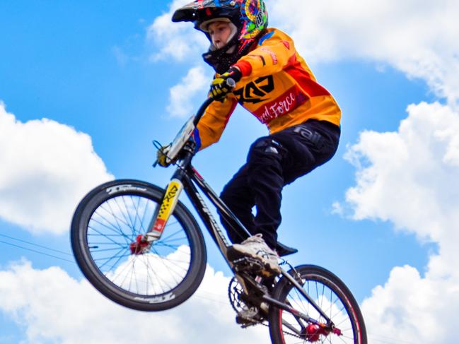 Action at the BMX Australia national series at the Nerang BMX Club on the Gold Coast. Picture: Get Snapt Photography