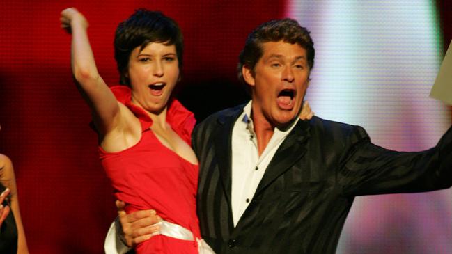 Missy and The Hoff in 2005.