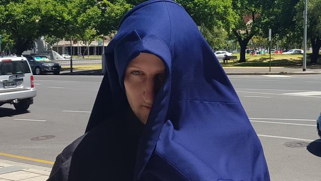 Superannuation scammer Christopher Lloyd George outside court. Picture: Sean Fewster