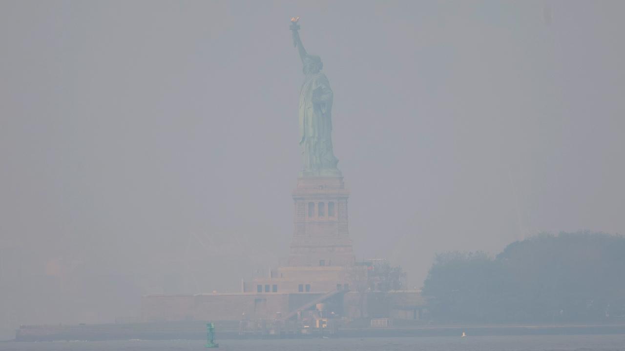 Smoke from hundreds of bushfires burning in Canada have caused record air pollution in New York