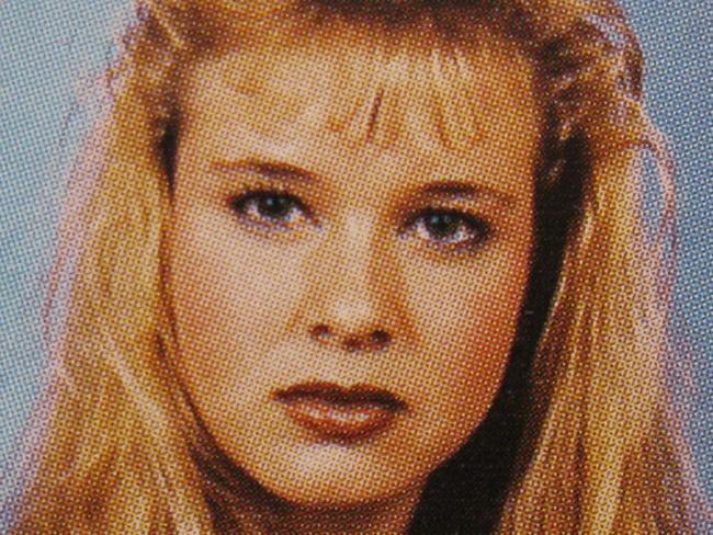 Flashback ... Renée Zellweger in her high school yearbook photo. The actor was a cheerleader and voted "Dream Date" in her senior year by her classmates at Katy High School in Katy, Texas, where she graduated in 1987. Picture: Splash