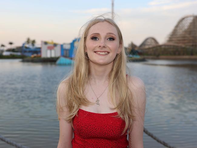 Destiny Holden at the Southport State High School Formal at SeaWorld. Picture, Portia Large.