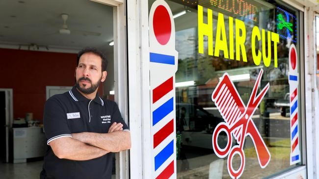 Barber Nathan Kadim might have had to endure the stress of relocating his business for nothing. Picture: Angelo Velardo