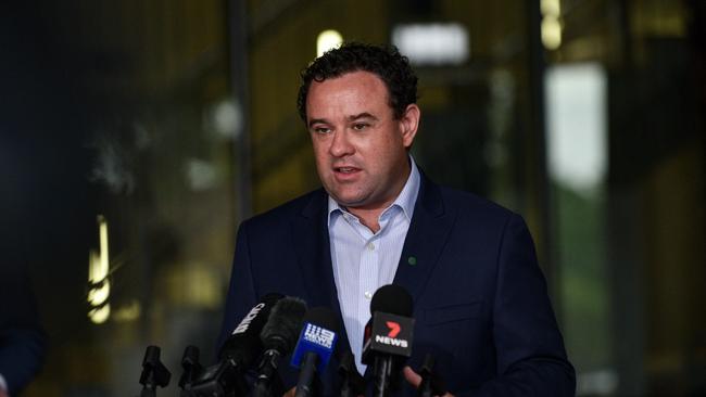 Enterprise, Investment and Trade Minister Stuart Ayres has announced a $40 million CBD Activation Fund. Picture: NCA NewsWire/Flavio Brancaleone