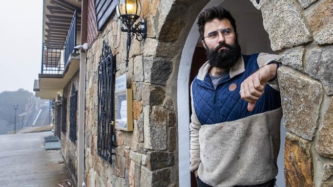 Manager at the Hotel Pension Grimus at Mount Buller, Anton Grimus. Picture: Aaron Francis