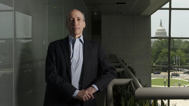 Gary Gensler, chairman of the US Securities and Exchange Commission, at SEC headquarters in Washington last month. Picture: Bloomberg