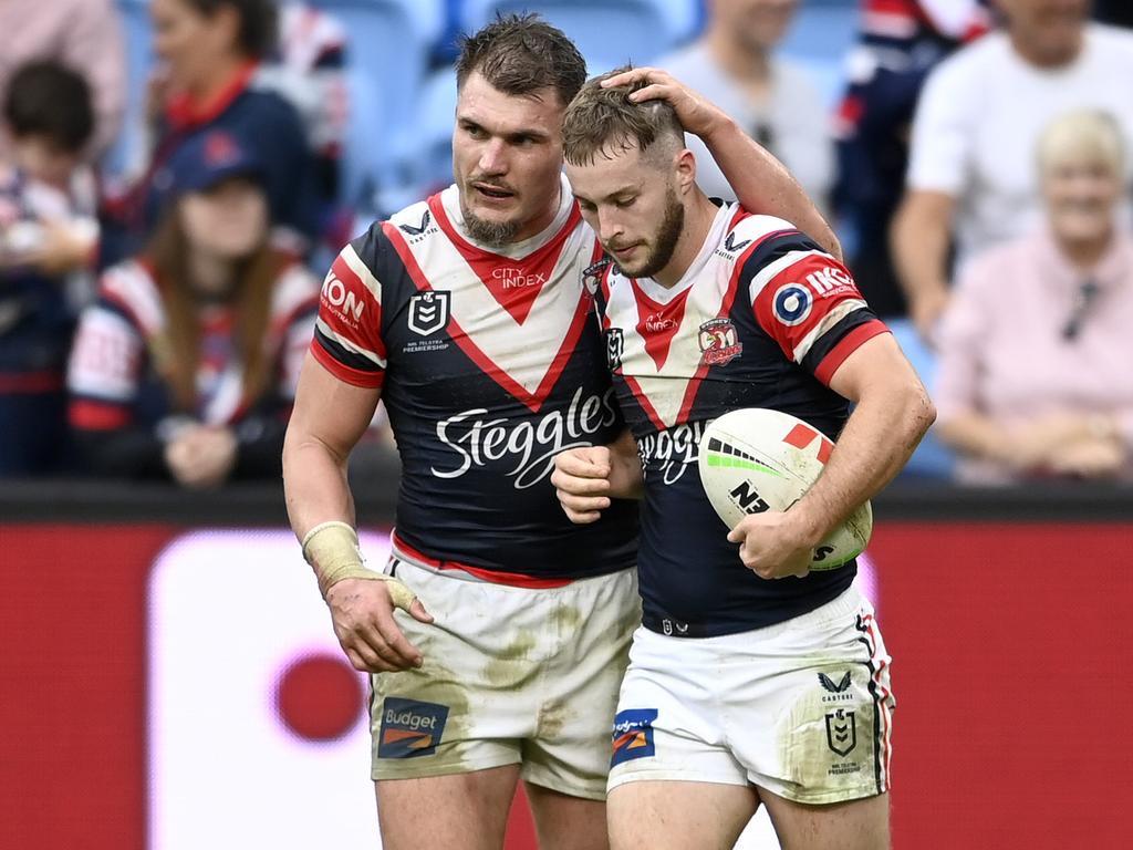 Roosters players Angus Crichton and Sam Walker are becoming SuperCoach must-haves. Photo: NRL Imagery