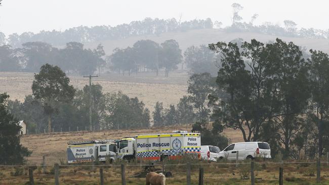 The scene where a glider when down and killed two men in Woodville, near Maitland. Picture: Peter Lorimer