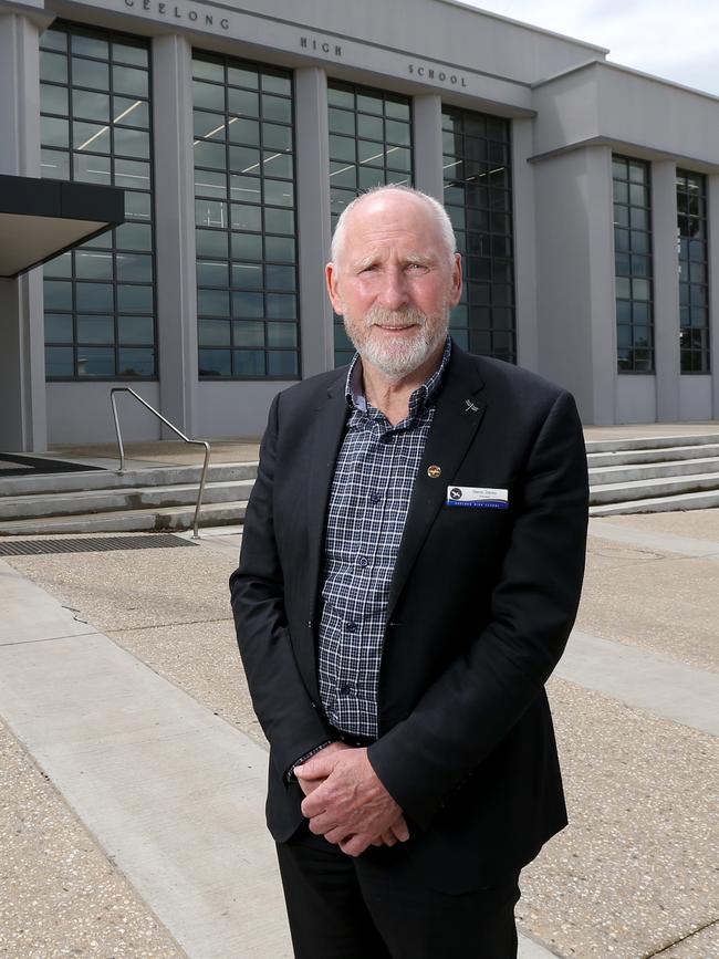 Geelong High principal Glenn Davey says the school does not have enough RATs. Picture: Mike Dugdale