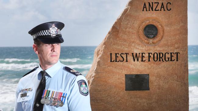 Afghanistan veteran and Gold Coast police officer Jason Tuffley.Picture Glenn Hampson