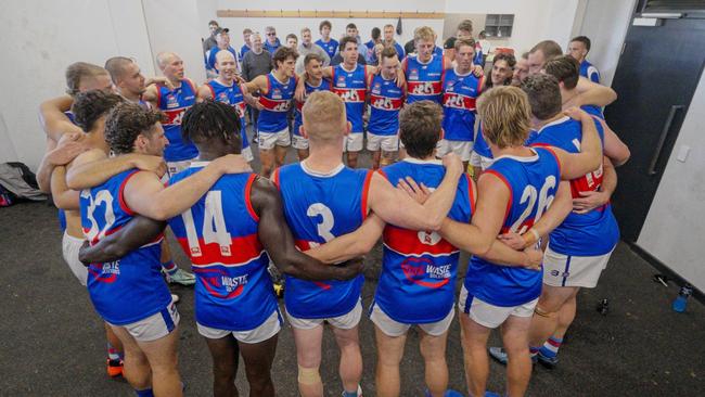 St Paul's McKinnon celebrate their overwhelming win. Picture: Valeriu Campan