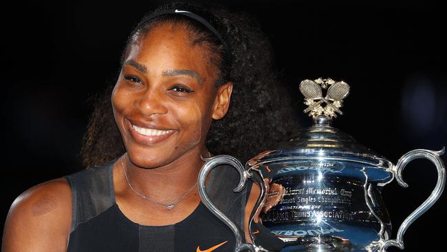 Serena Williams is set to be back in Melbourne chasing grand slam No.24 after taking time off to give birth. Picture: Getty Images