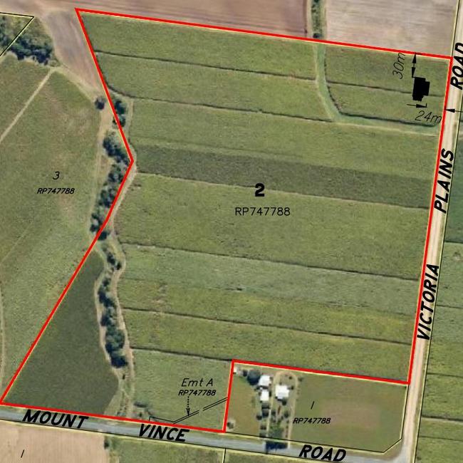 The location for Pet Crematorium’s new proposed shed. Picture: documents lodged to Mackay Regional Council