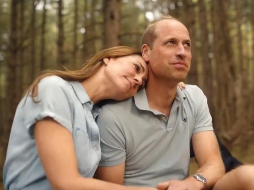 The couple in a sweet moment from a video released in September, announcing that Kate had completed chemotherapy. Picture: Will Warr/Prince and Princess of Wales/Instagram