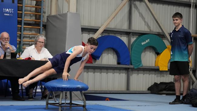 Action from the 2024 Northern Territory Gymnastics Championships at Woolner, Darwin. Picture: Karen Fowler.