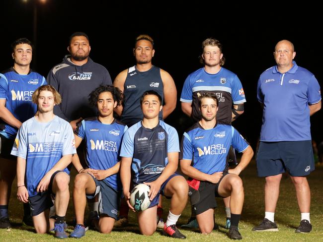 Pictured (Left to Right - Back to Front) are Joel Rivers, Jaxon Moala, Inia Qereqeretabua, Benedict Leavai, Riley Jacobson, Craig Morgan, Roman Chipizubov, Alipate Toetw, Boston Fakafanua and Liam Tulley at the Granville Park in Merrylands on the Thursday 03rd of September 2020.Picture: Christian Gilles