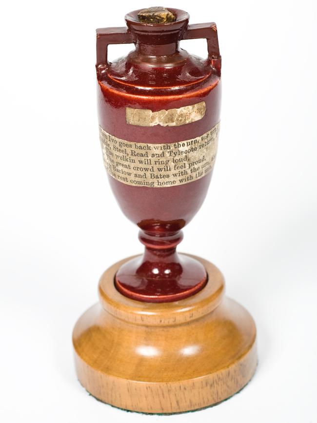 The Ashes urn will be exhibited at the State Library of Victoria.