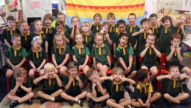 My First Year 2022: Kalbar State School prep class (Top row: Hunter, Ollie, Hoss, Kingston, Angus, Pippa, Quinn, Henry, Luke, Archer. Second from back: Charlie, Arlo, Claire, Matilda, Lina, Matthew, Charlotte. Middle: Harkhan, Kelsey, Ella Jane, Norah, Charlie, Kimberly, Avery, Remy. Front: Molly, Clancy, Rosie, Ryan, Tillie, Peter, Jax.)