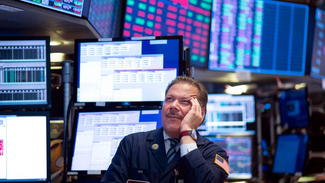 Shares fell heavily on US markets on Wednesday. Picture: AFP