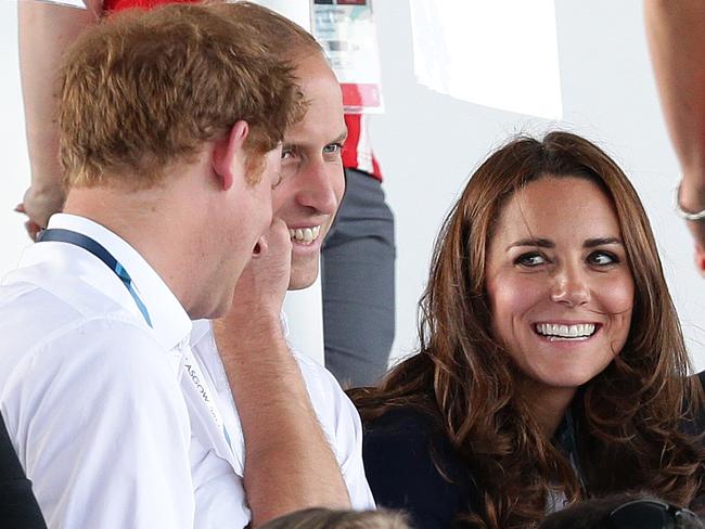 Prince Harry, Prince William and Kate Middleton. Picture: Adam Head