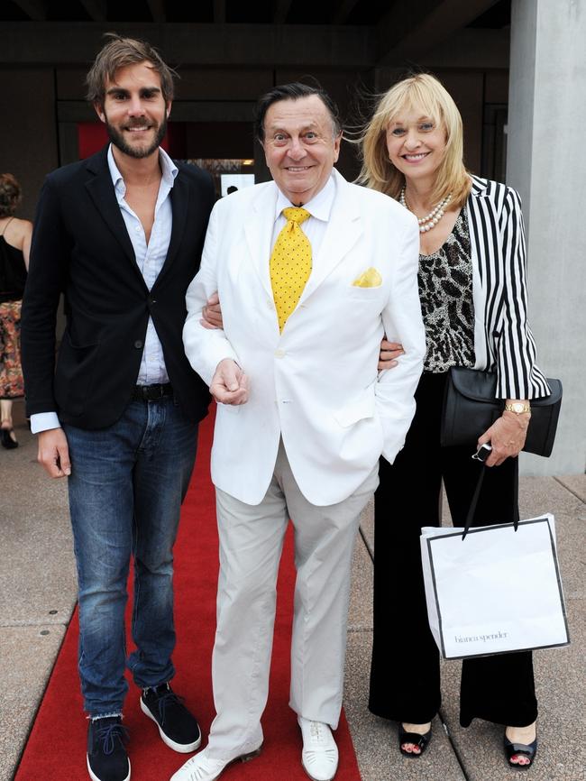 Oscar and Barry Humphries and Lizzie Spender.