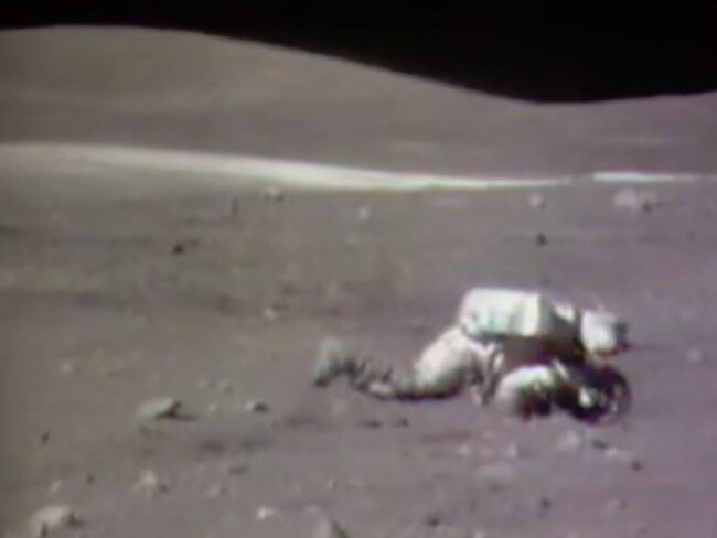 Astronauts falling over on Moon.