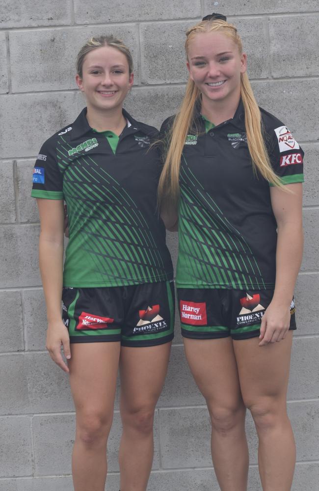 Townsville Blackhawks under-17s Logan Roncato and Brandy Yallop at the CQ Capras versus Townsville Blackhawks underage games, Browne Park, Rockhampton, on February 17, 2024.