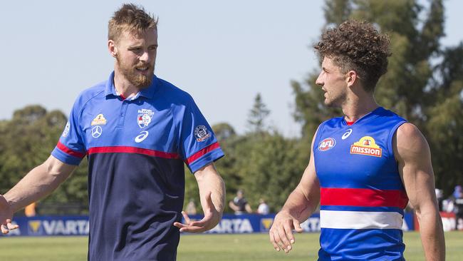 Jordan Roughead’s day ended at halftime against Collingwood. Picture: Michael Klein