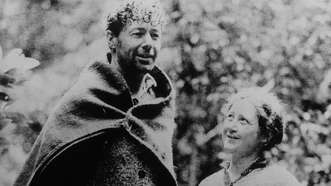 MARCH 1937: Bernard O'Reilly and his wife Viola who rescued two passengers from a plane on the Lamington Plateau.