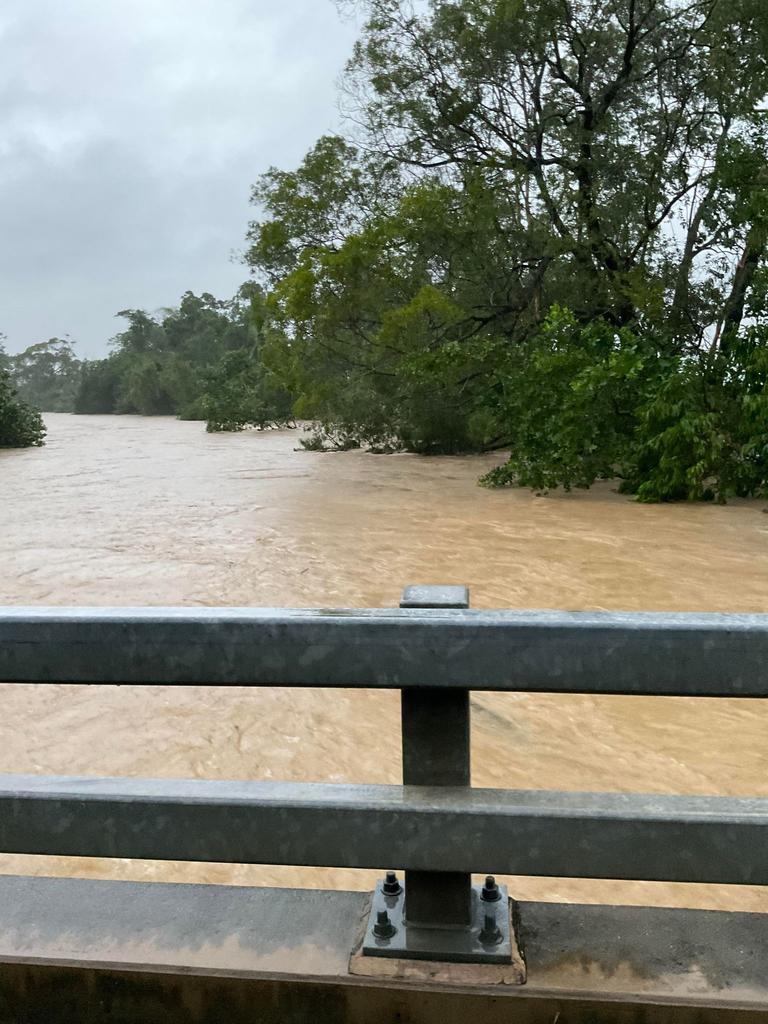 Cyclone Jasper flooding: Saltwater Creek, south of Mossman, on Sunday December 17, 2023. Picture: David White