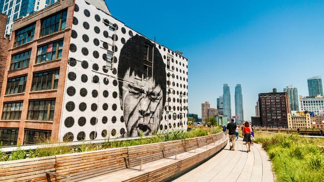 Silent Scream, an artwork along the High Line in west Chelsea, New York.