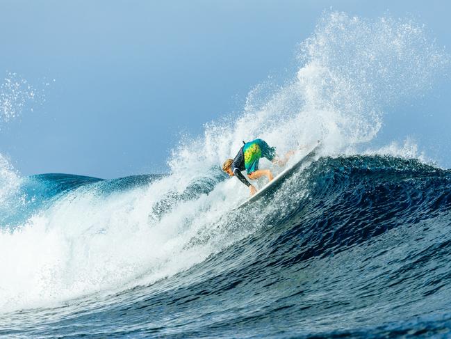 Ethan Ewing will be out to impress as Australia chases its first surfing gold medal. Picture: Getty Images