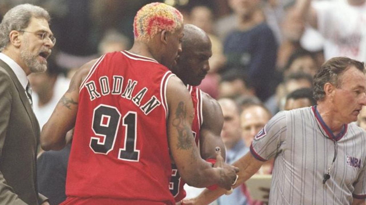 Michael Jordan, Scottie Pippen, Dennis Rodman 1995-96 NBA