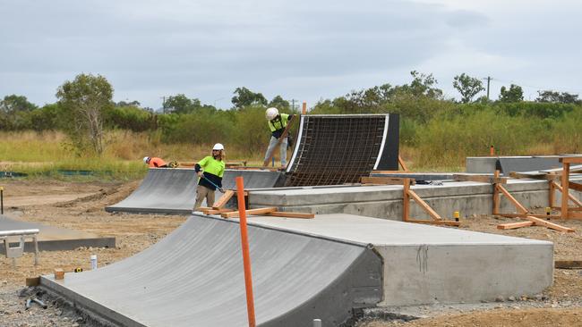 The Harold Phillips Park skate park under construction. Picture: Evan Morgan