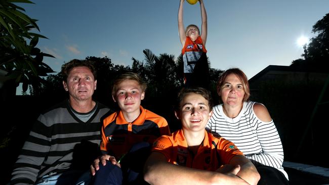 Craig and Mel Lambert with sons Billy 16, Baily, 15 and Bodey, 12.