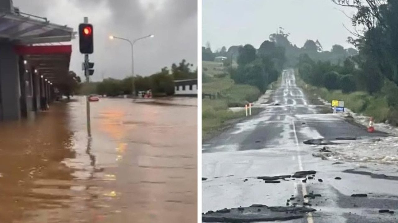 Three rescued from flooded campsite as heavy rain hammers region