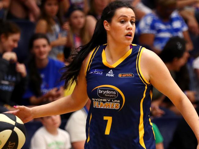 Alex Wilson during the WNBL game between the Sydney Flames and the Canberra Capitals at Sydney University. Picture: Gregg Porteous