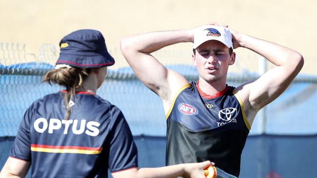 Chayce Jones at Crows training. Picture: SARAH REED