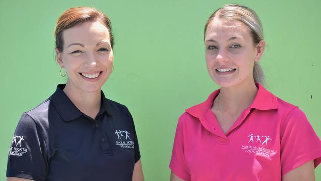 Mackay Hospital Foundation's general manager T'aire Olsen and fundraising and events officer Brittney Phelan. Picture: Heidi Petith