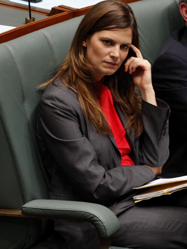 In 2008, then Sports Minister Kate Ellis during question time in the House of Representatives at Parliament House in Canberra.