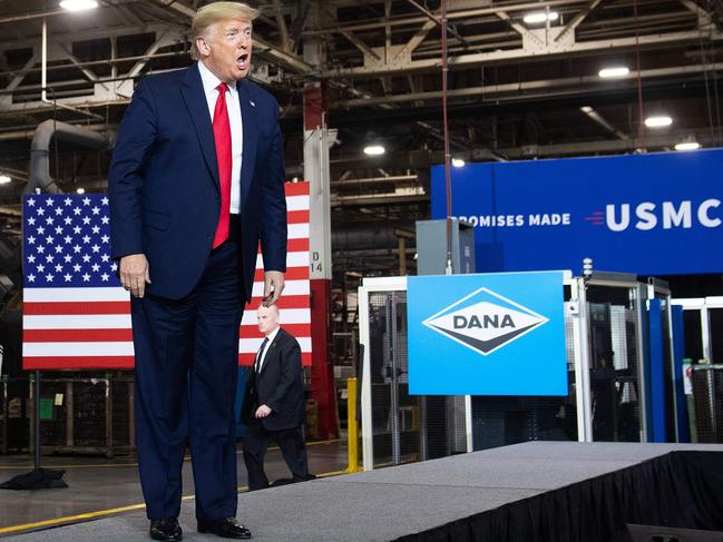 US President Donald Trump in Warren, Michigan. Picture: Saul Loeb/AFP