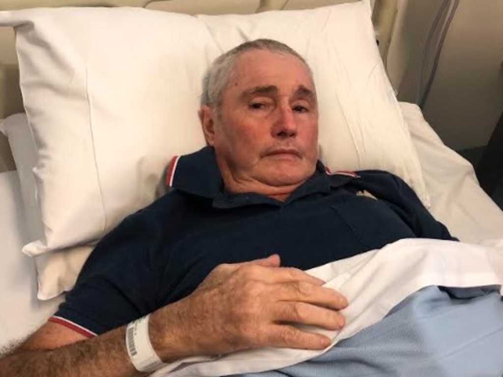 John Poots not long after being admitted to the Rockhampton Hospital rehabilitation unit.