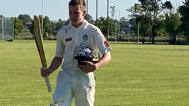 Young Northern Districts player Corey Miller on the weekend. Pic: Supplied.