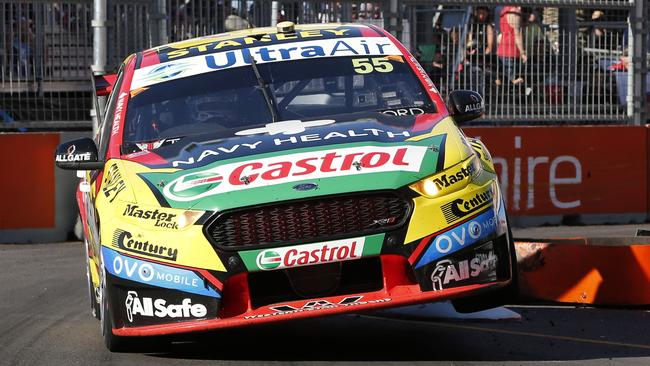 Chaz Mostert navigates a corner in his Ford Falcon FG-X during Race 25.