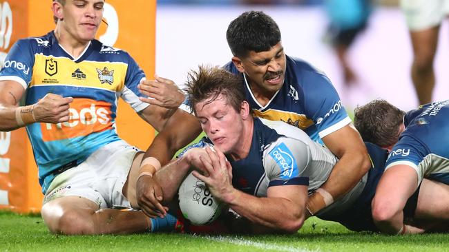 Thursday night’s win ensures the Storm will remain atop the NRL ladder at the end of round 23. (Photo by Chris Hyde/Getty Images)