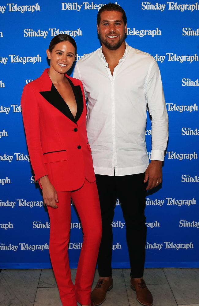 Newly married and very happy about it Jacinta and Buddy Franklin at the Pride of Australia Awards. Picture: Toby Zerna