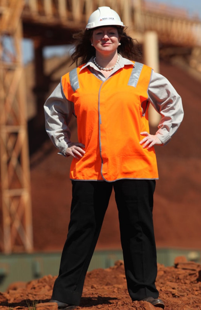 Mandy McElhinney as Gina Rinehart in House of Hancock. Picture: Norman Gonzales