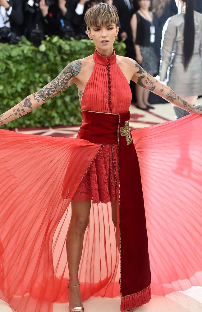 Ruby Rose at the 2018 Met Gala. Picture: Theo Wargo/Getty Images for Huffington Post